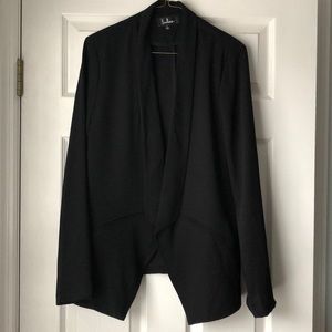 Black Open Front Blazer